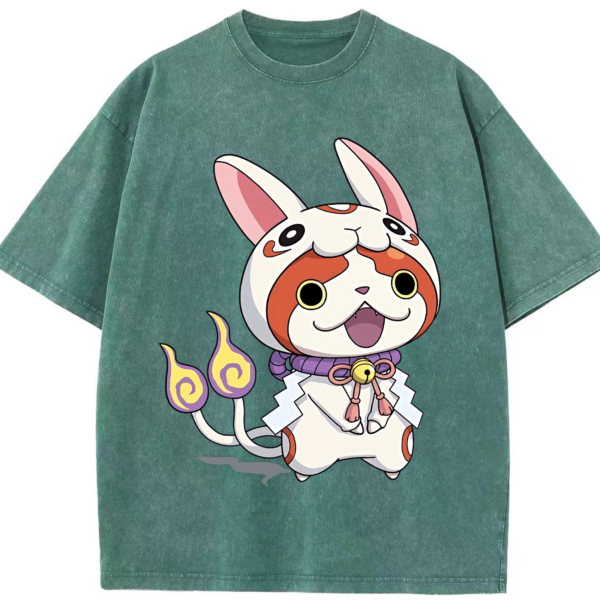 （画像用） 妖怪ウォッチ Yo-kai Watch 綿100% ヴィンテージ風 半袖Tシャツ（フロントプリント）